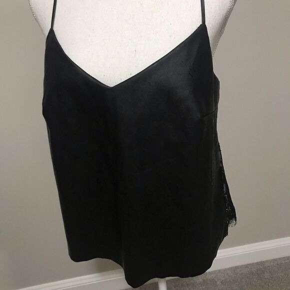 NWT Vegan leather and lace sexy cami - Picture 4 of 11